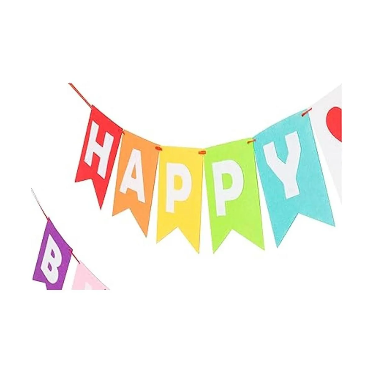 LOVENJOY Pancarta de fieltro diseño de arco iris 13 pies_5