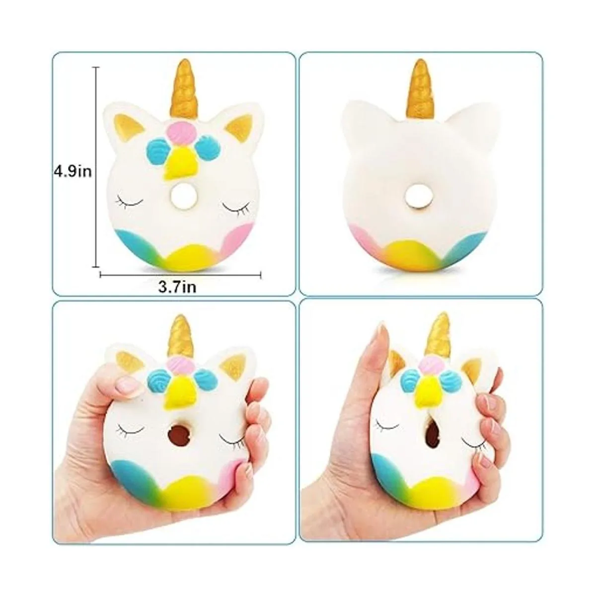 Juguetes blandos de unicornio Paquete de 6 Squishies de_3