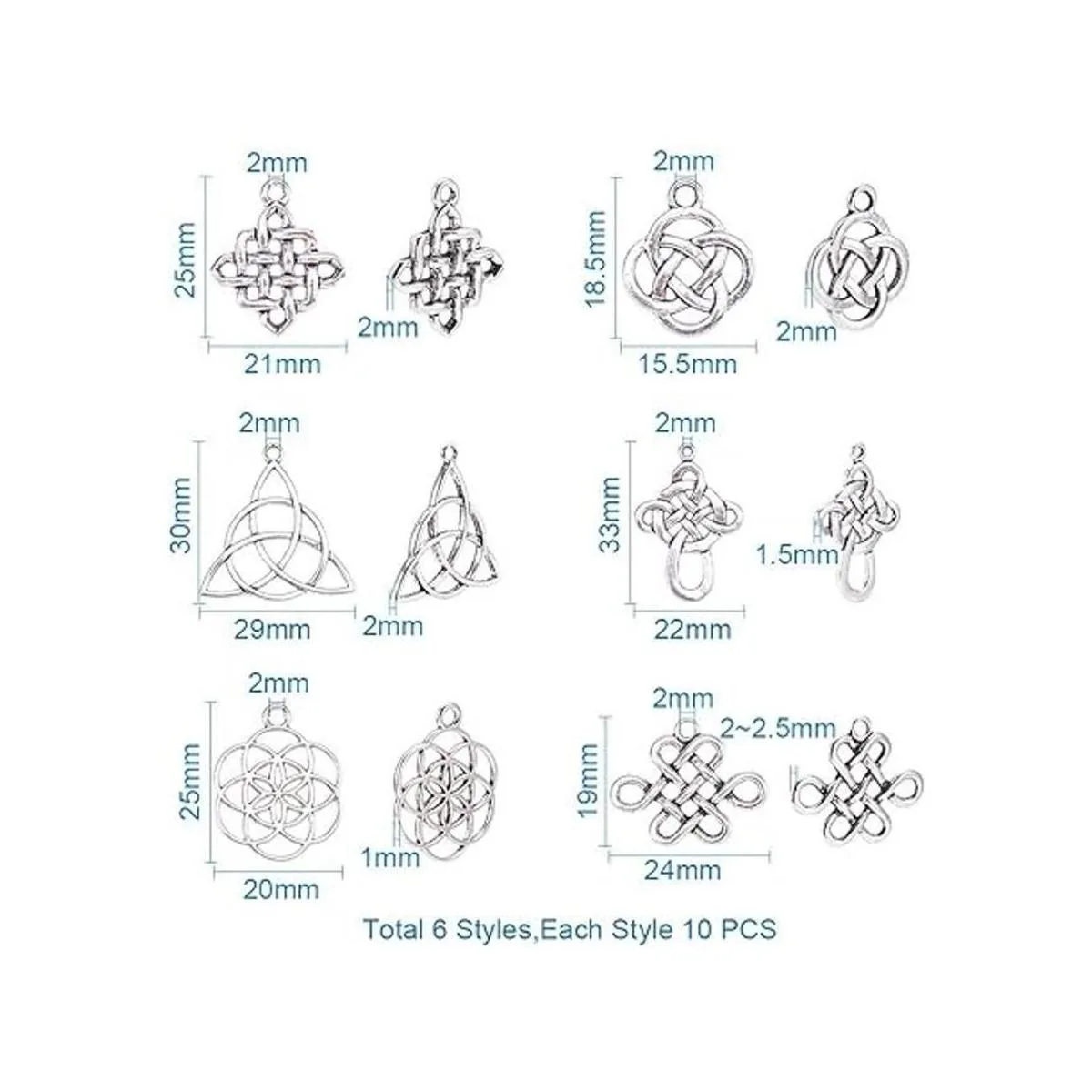 PH PandaHall 60 dijes de nudo celtante 6 estilos_3