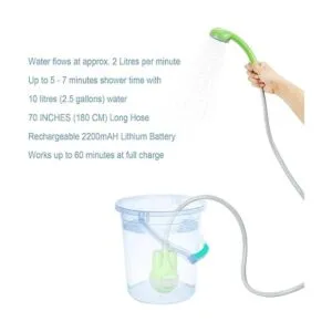 RISEPRO Ducha portátil para campamento cabezal de ducha_3