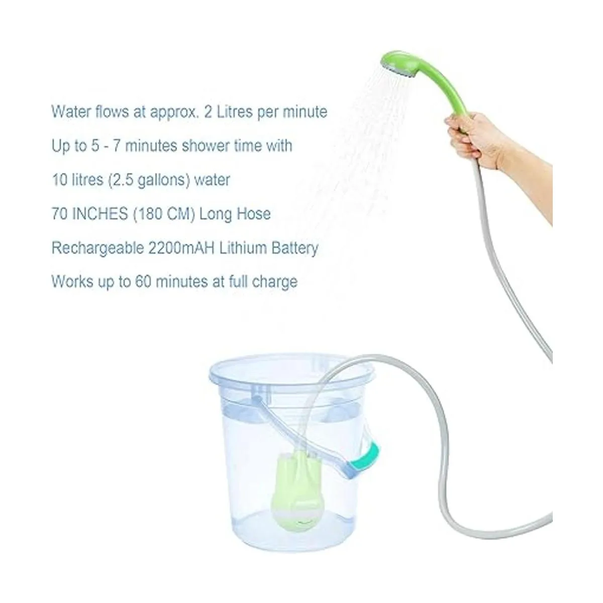 RISEPRO Ducha portátil para campamento cabezal de ducha_3