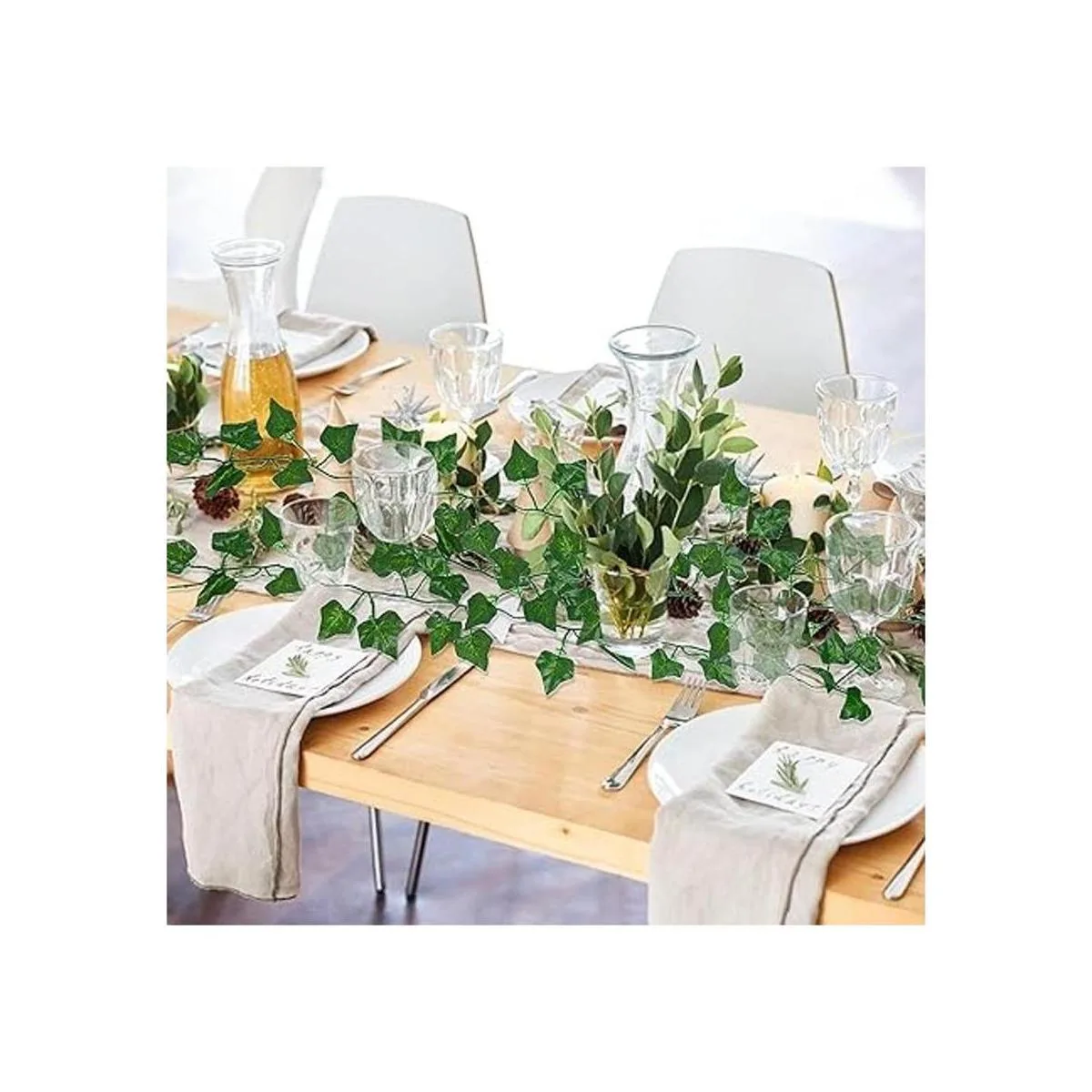 Recutms Guirnalda de hojas artificiales de hiedra de 84_6