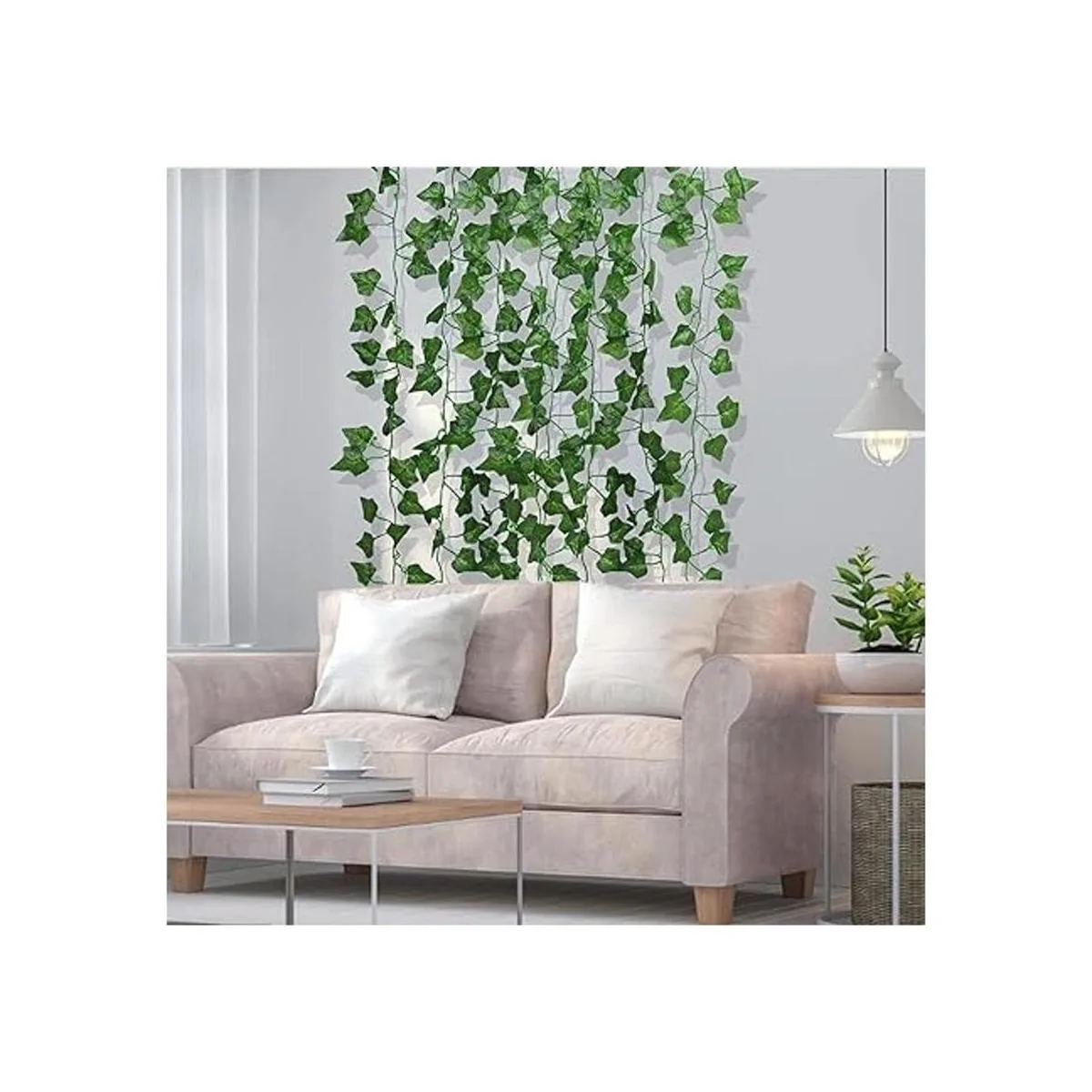 Recutms Guirnalda de hojas artificiales de hiedra de 84_5