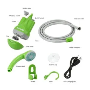 RISEPRO Ducha portátil para campamento cabezal de ducha_2