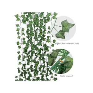 Recutms Guirnalda de hojas artificiales de hiedra de 84_3