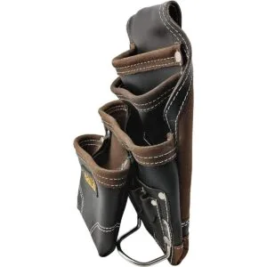 Bolsa de herramientas de cuero dorado resistente_4