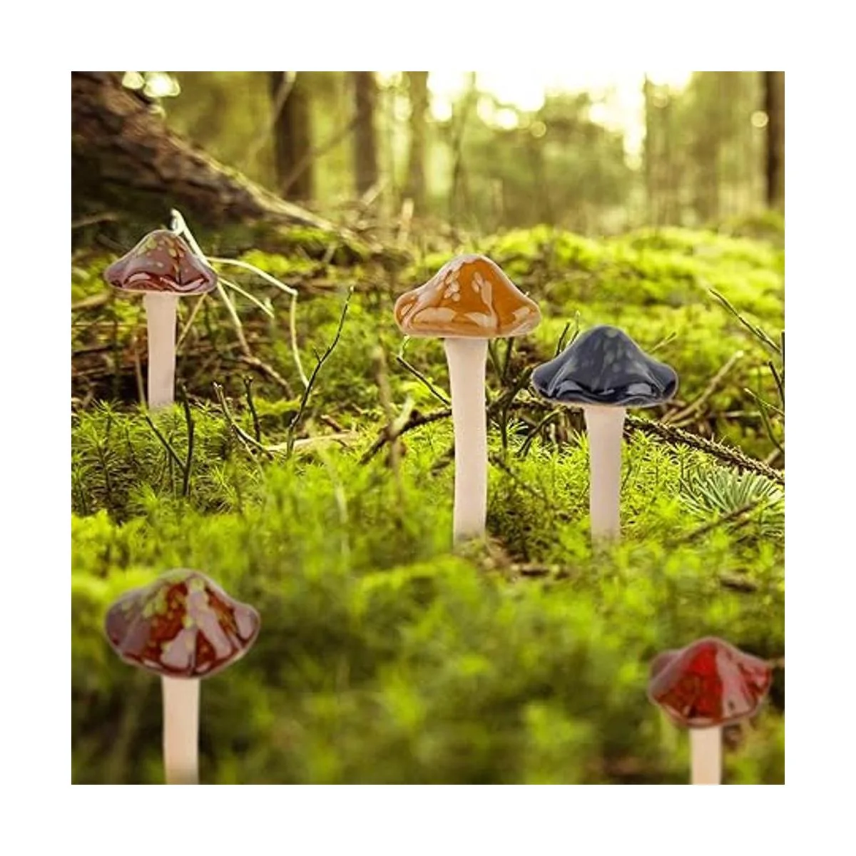 Exttlliy 8 piezas de cerámica para jardín de hongos_2