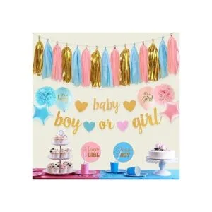 Aonor Decoraciones de fiesta de revelación de género_2