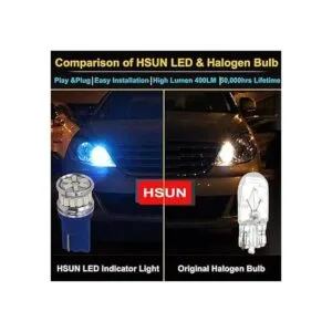 HSUN 194 bombillas LED azul hielo 168 2825 W5W T10 cuña_3