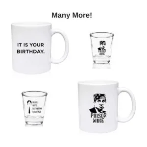 Taza de cerveza con texto en inglés Thats What She_5