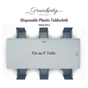Grandipity Paquete de 6 manteles de plástico desechables_3