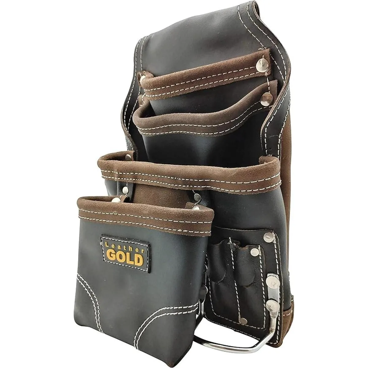 Bolsa de herramientas de cuero dorado resistente_3