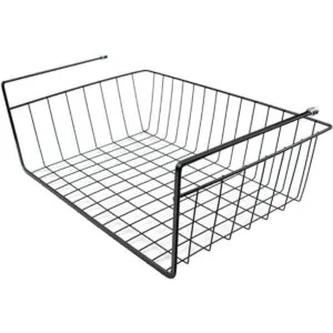Tebery Paquete de 2 cestas de alambre negras para debajo_3