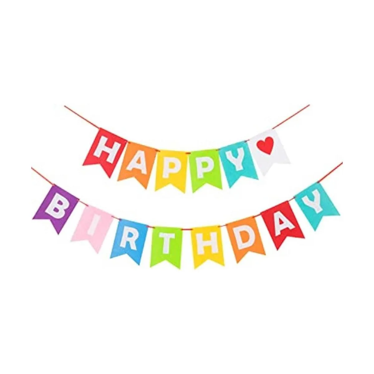 LOVENJOY Pancarta de fieltro diseño de arco iris 13 pies_1