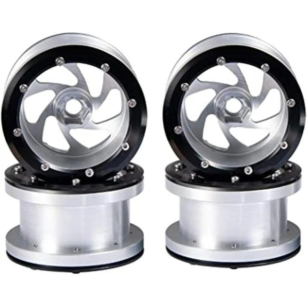 RCLIONS Llantas de metal de aluminio con bloqueo de_1