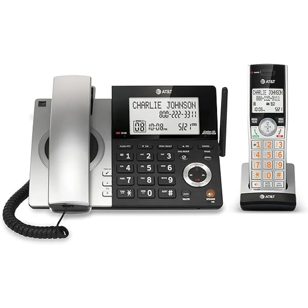 ATT CL84107 DECT 6.0 Teléfono expandible con cable y_1