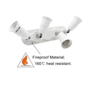 DiCUNO Adaptador de 4 vías 4 en 1 E26 Socket convertidor_5