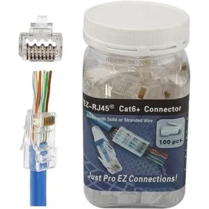 Conector de paso RJ45 CAT6 CAT6A paquete de 100 para_1