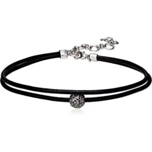 Lucky Brand Gargantilla de cuero plata talla única_1