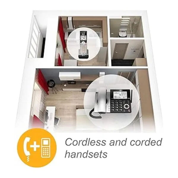 ATT CL84107 DECT 6.0 Teléfono expandible con cable y_2