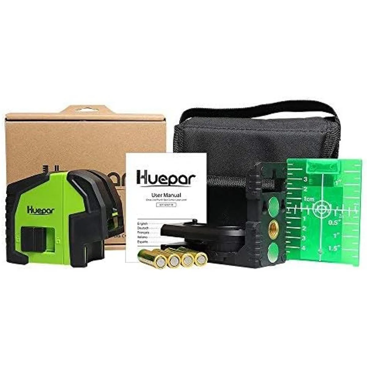 Huepar 8211G Nivel láser de línea cruzada con 2 puntos de_7