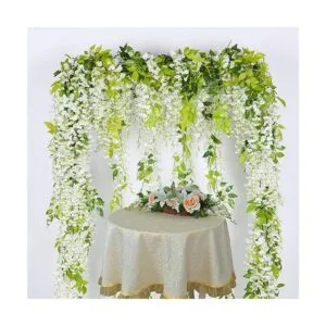 Lvydec Guirnalda de flores artificiales de glicinia 4_3