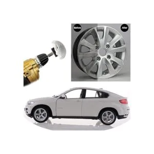 Medoon Juego de 5 ruedas de pulido de franela blanca_6