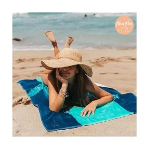 Nova Blue Toalla de playa con diseño tropical único de_5