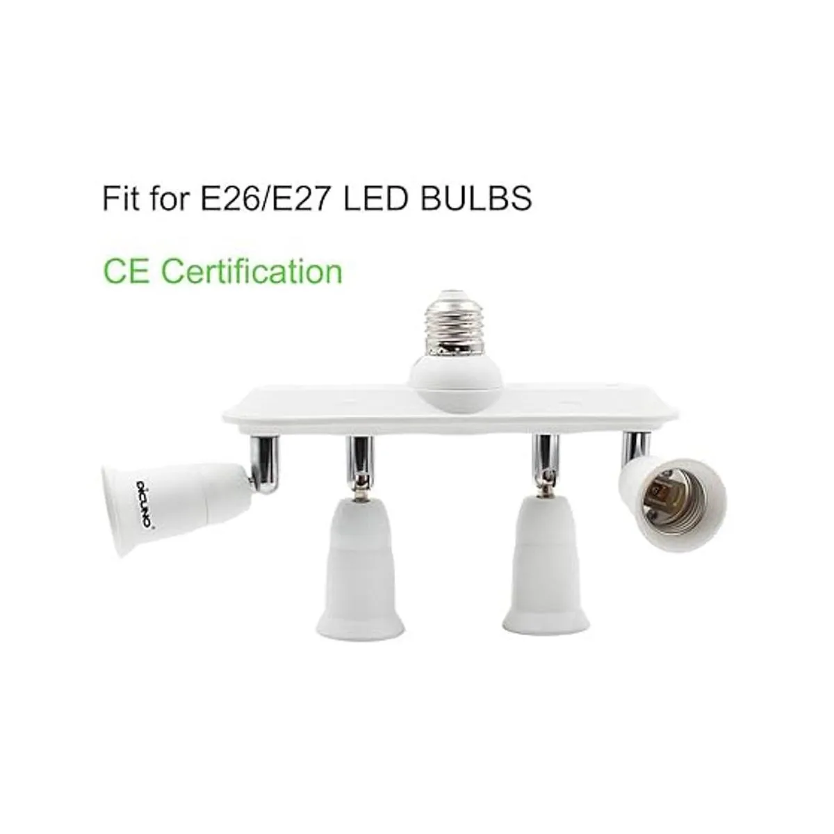 DiCUNO Adaptador de 4 vías 4 en 1 E26 Socket convertidor_6