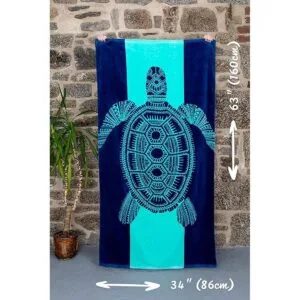 Nova Blue Toalla de playa con diseño tropical único de_3