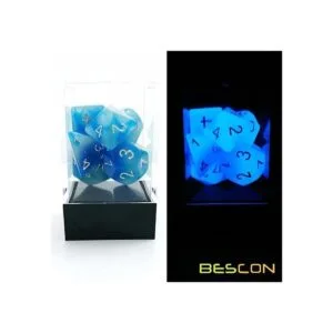 Bescon Gemini Glowing Polyhedral Dados 7 unidades set de_6