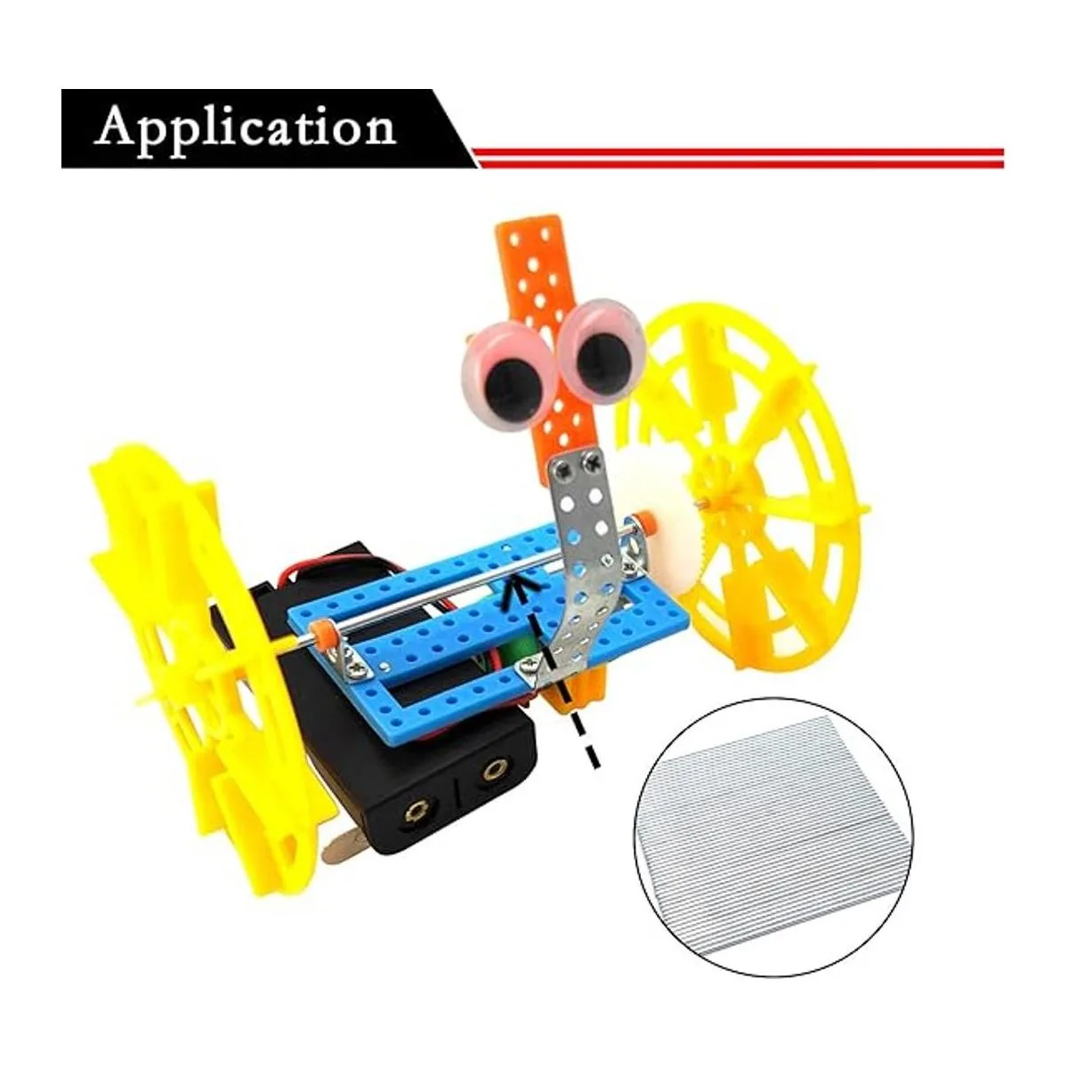EUDAX 100 piezas de eje de juguetes STEM eje redondo de_6