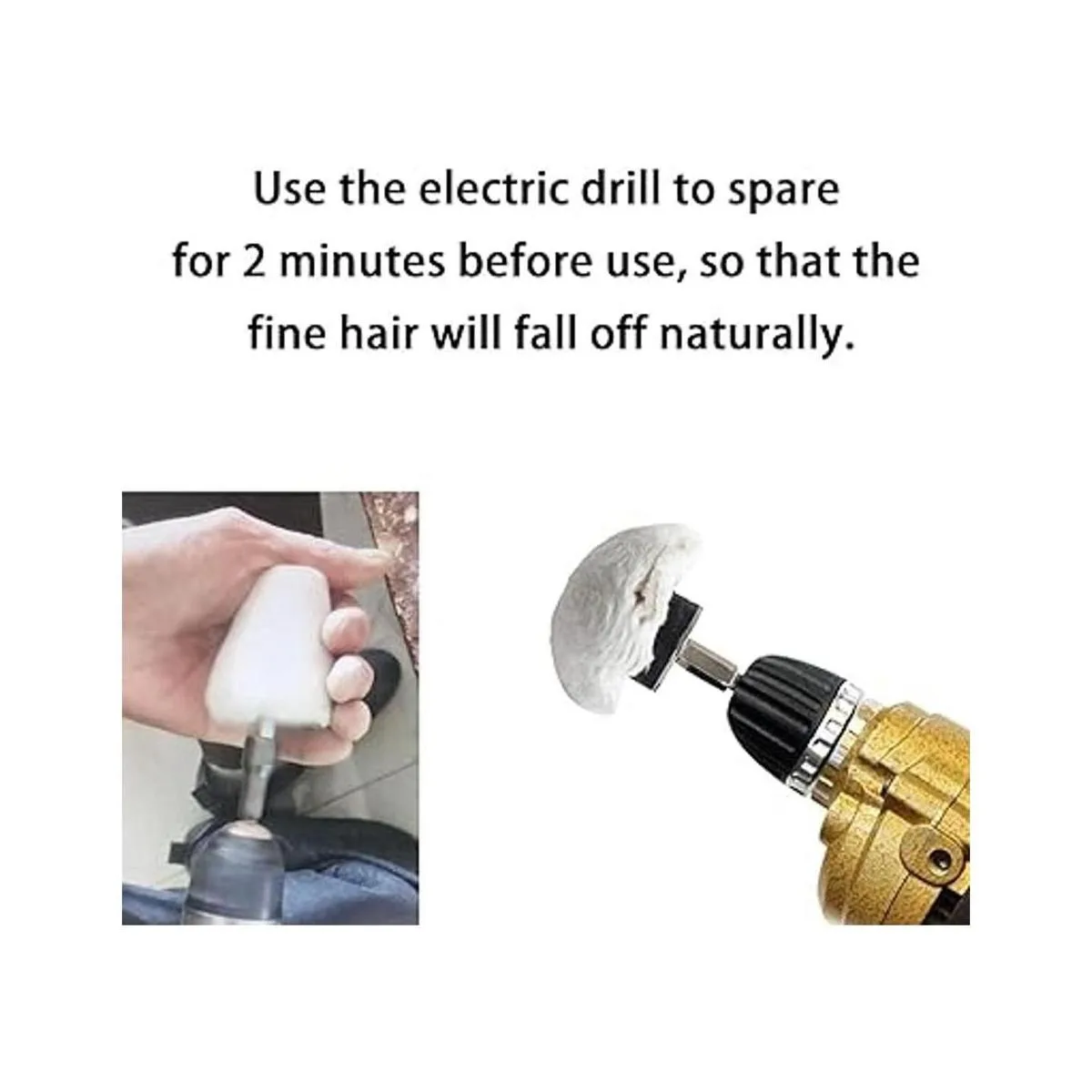 Medoon Juego de 5 ruedas de pulido de franela blanca_3