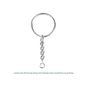 Selizo 100 llaveros con cadena y borlas colgantes a_2