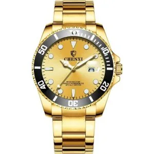 Reloj de cuarzo analógico con esfera azul y esfera_1