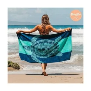 Nova Blue Toalla de playa con diseño tropical único de_2