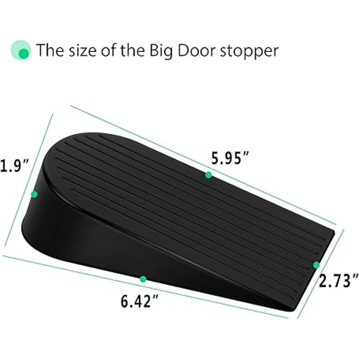 EIOUMAX Tope de puerta grande cuña de goma resistente_2