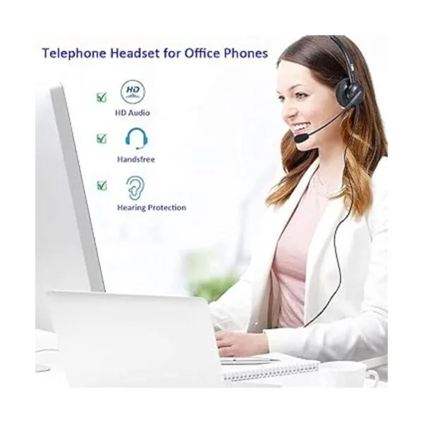 MKJ Auriculares de teléfono para teléfonos de oficina_3