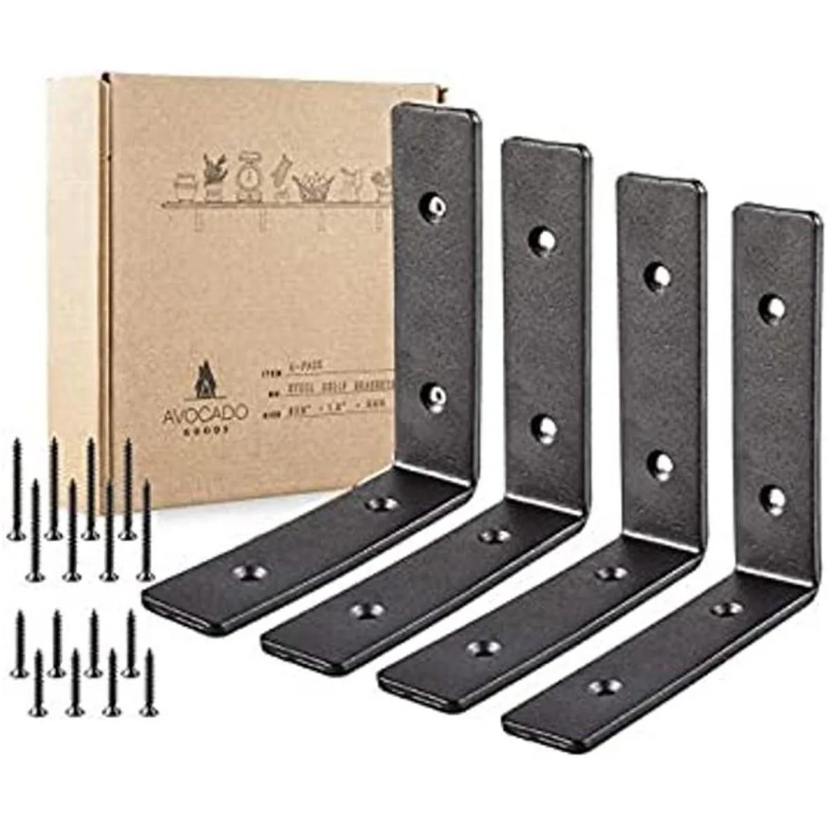 Soportes de pared de metal resistentes 6.0 x 6.0 in_1