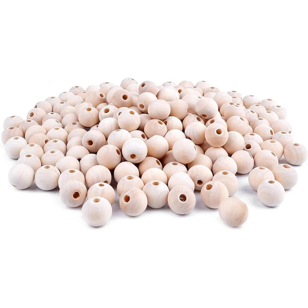 BronaGrand 200 cuentas espaciadoras de madera redondas de_1