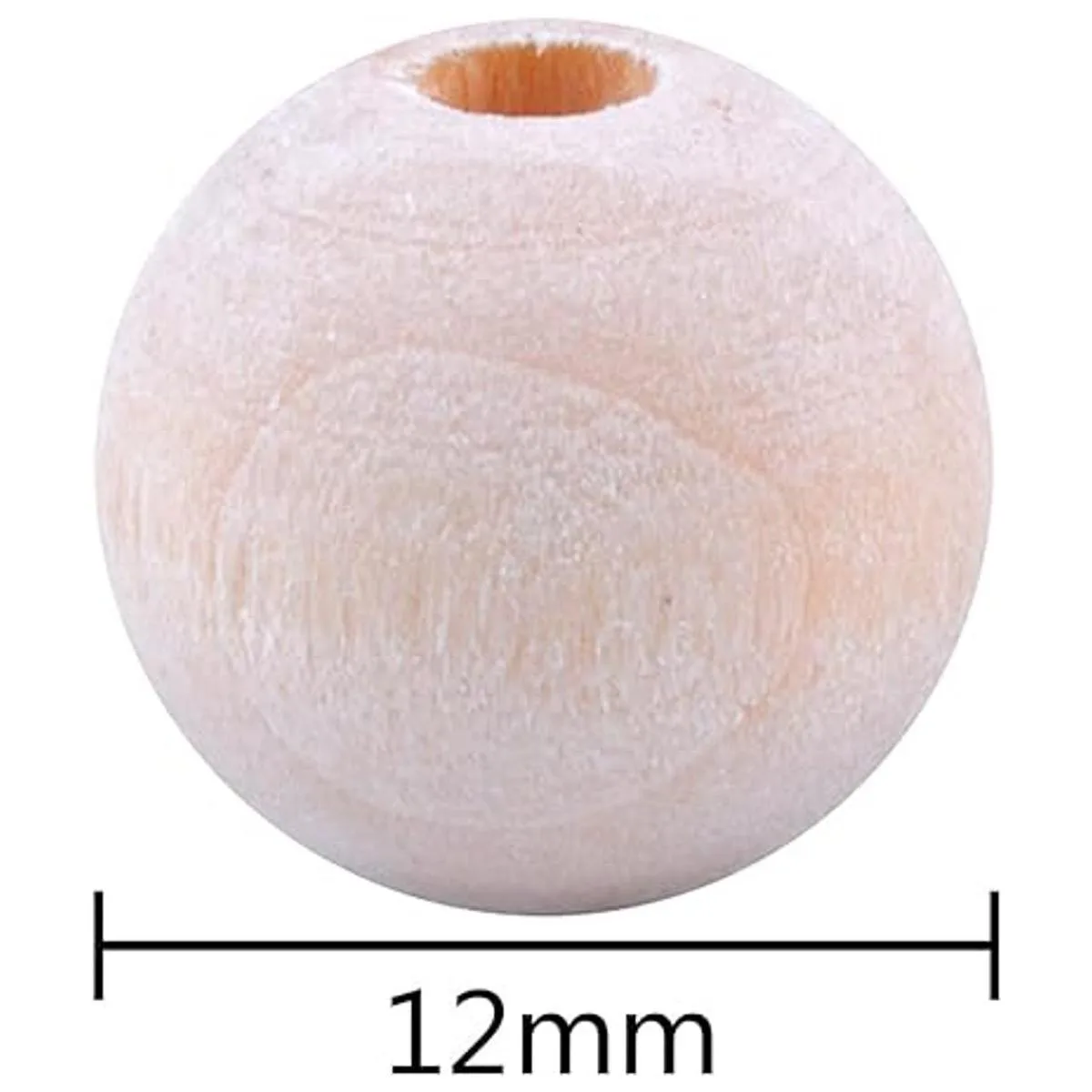 BronaGrand 200 cuentas espaciadoras de madera redondas de_4