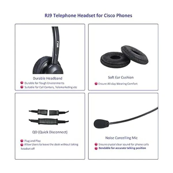 MKJ Auriculares de teléfono para teléfonos de oficina_6