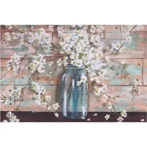 Patton Wall Decor Blooms In Mason Jar Arte en lienzo_1