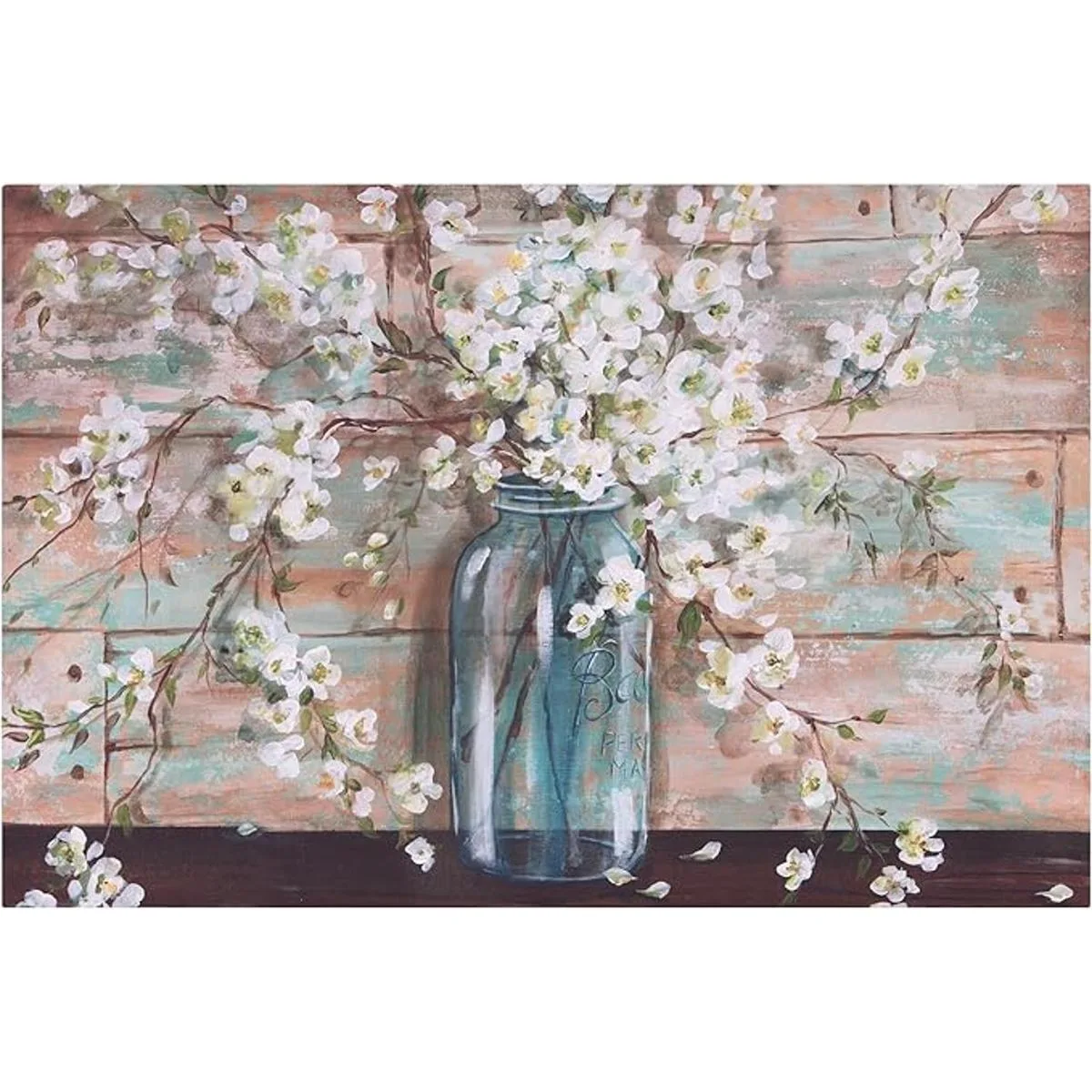Patton Wall Decor Blooms In Mason Jar Arte en lienzo_1