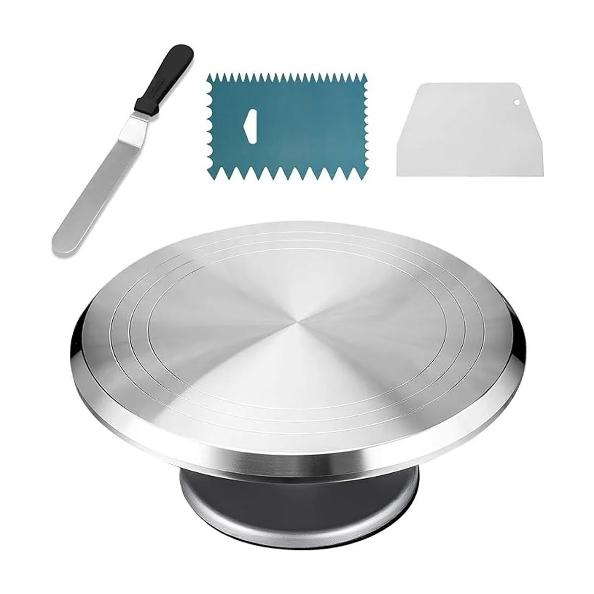 TangChu Tocadiscos giratorios para tartas de aluminio_1