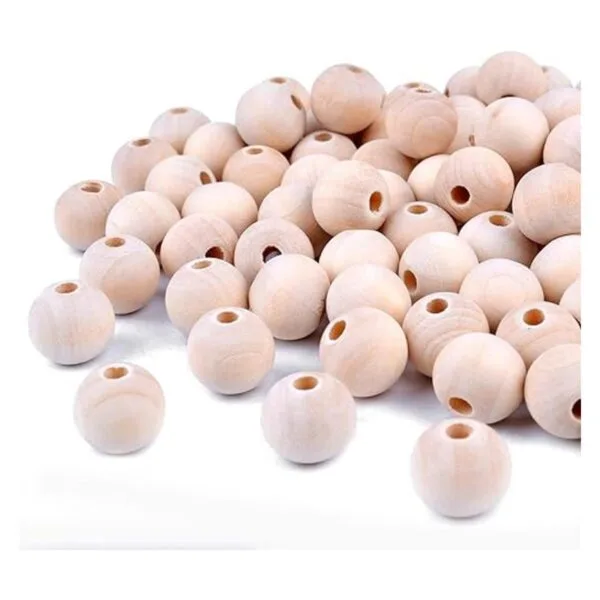 BronaGrand 200 cuentas espaciadoras de madera redondas de_2