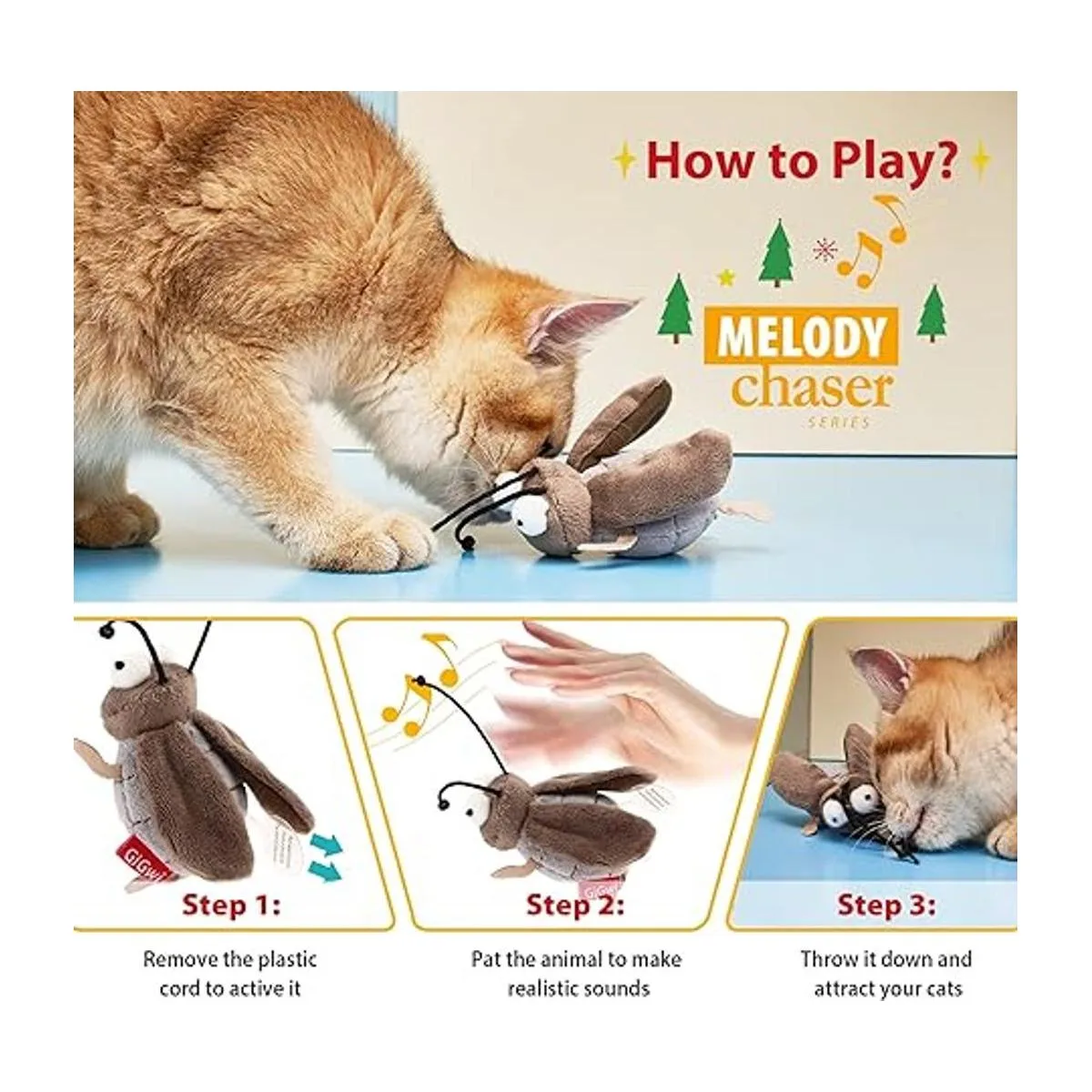 Gigwi Juguetes interactivos para gatos con sonido de_3