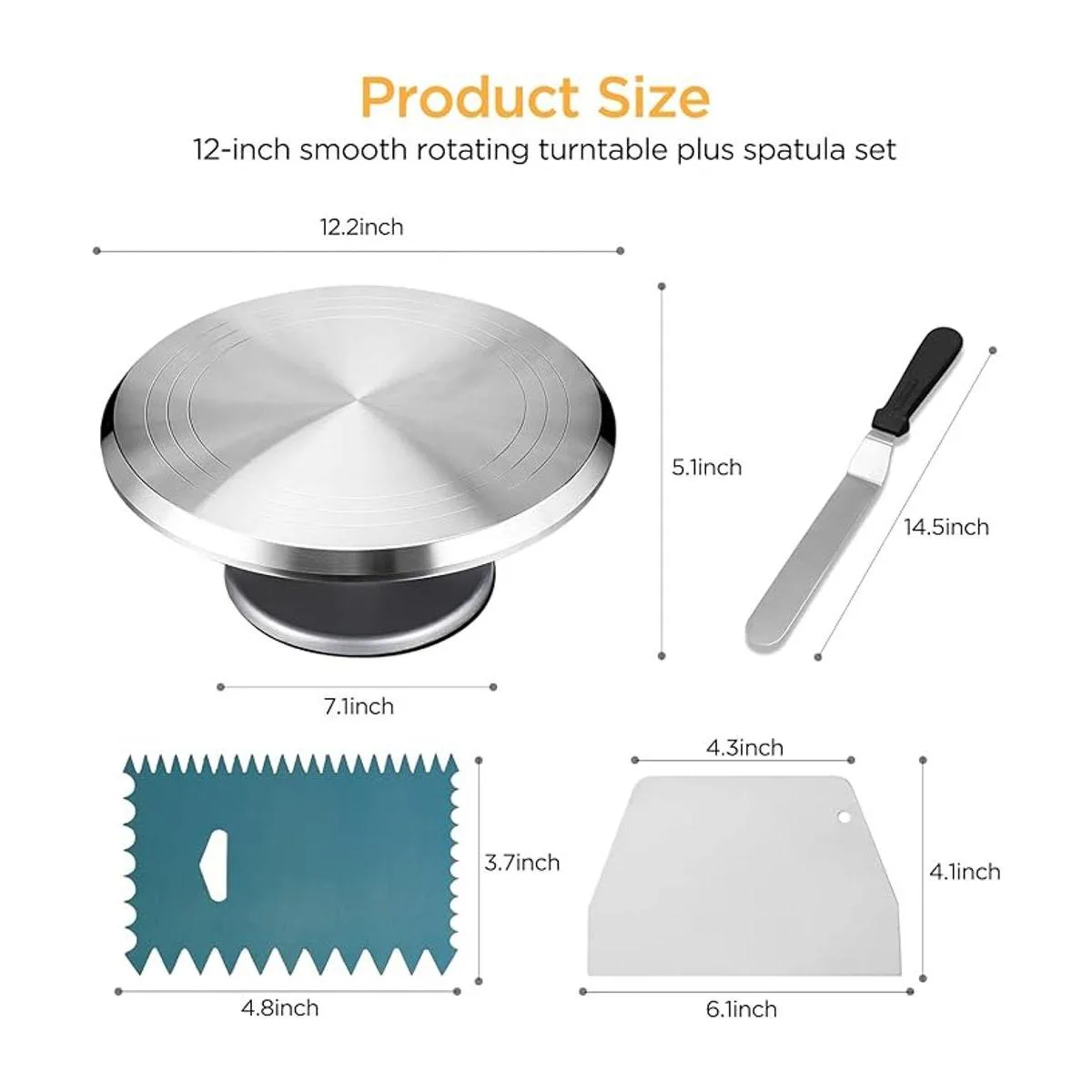 TangChu Tocadiscos giratorios para tartas de aluminio_2