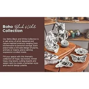 Karma Gifts Taza BOHO en blanco y negro 16 onzas abeja_7
