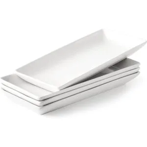 LAUCHUH Plato rectangular de porcelana para servir_1